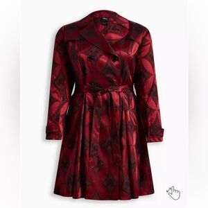 Torrid Disney Mickey Patterned Trench Coat